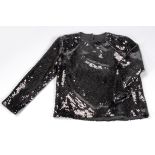 A VINTAGE ELZBIETA ROSENWERTH SEQUIN BLOUSE