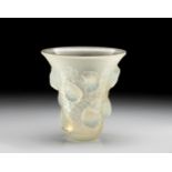 A LALIQUE 'ST FRANCOIS' OPALESCENT VASE, 1930s