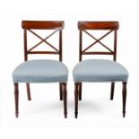 A PAIR OF WILLIAM IV MAHOGANY SIDE CHAIRS