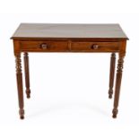 A WILLIAM IV STYLE MAHOGANY WRITING TABLE