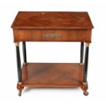 A WALNUT EMPIRE STYLE OCCASIONAL TABLE