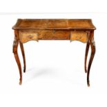 A LOUIS XV STYLE SATINWOOD AND GILT-METAL MOUNTED DRESSING TABLE