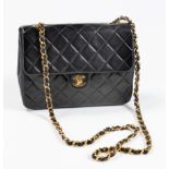 A 1990'S CHANEL MINI SQUARE CLASSIC FLAP SHOULDER BAG