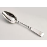 A CAPE SILVER FIDDLE PATTERN TABLESPOON, POSSIBLY WILLIAM MOORE