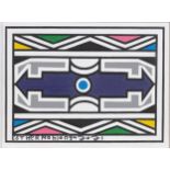 Esther Mahlangu (South African 1935 - ) NDEBELE PATTERN