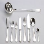 AN ITALIAN SILVER CUTLERY SET