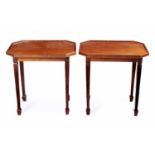 A PAIR OF GEORGE III STYLE MAHOGANY SIDE TABLES, LATE 20TH CENTURY