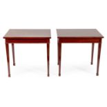 A PAIR OF MAHOGANY OCCASIONAL TABLES, MODERN