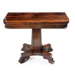 A VICTORIAN ROSEWOOD CARD TABLE