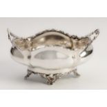 AN EDWARD VII SILVER SUGAR BOWL, JOSIAH WILLIAMS AND CO, LONDON, 1906