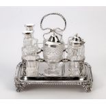 AN ELECTROPLATED CONDIMENT SET