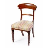 A WALNUT SIDE CHAIR, 19TH CENTURY