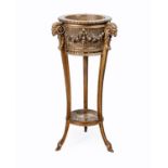 A GILTWOOD TRIPOD JARDINIERE, 19TH CENTURY