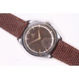 TROPIC DIAL VINTAGE OMEGA REFERENCE 2900-4, circular dial with nice tropic brown patina, gold