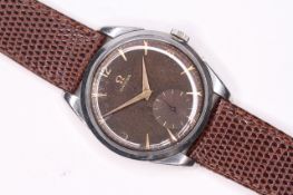 TROPIC DIAL VINTAGE OMEGA REFERENCE 2900-4, circular dial with nice tropic brown patina, gold