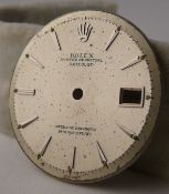 1960s Vintage Rolex Datejust Dial. Please note this is a clip dial, no dial feet are present, they