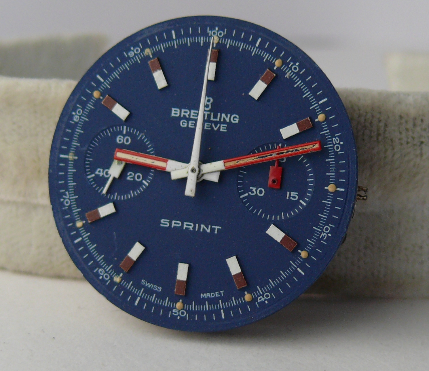 Vintage Breitling Sprint Chronograph Movement & Dial Valjoux 7733 unit. Please note movement has not - Image 2 of 4