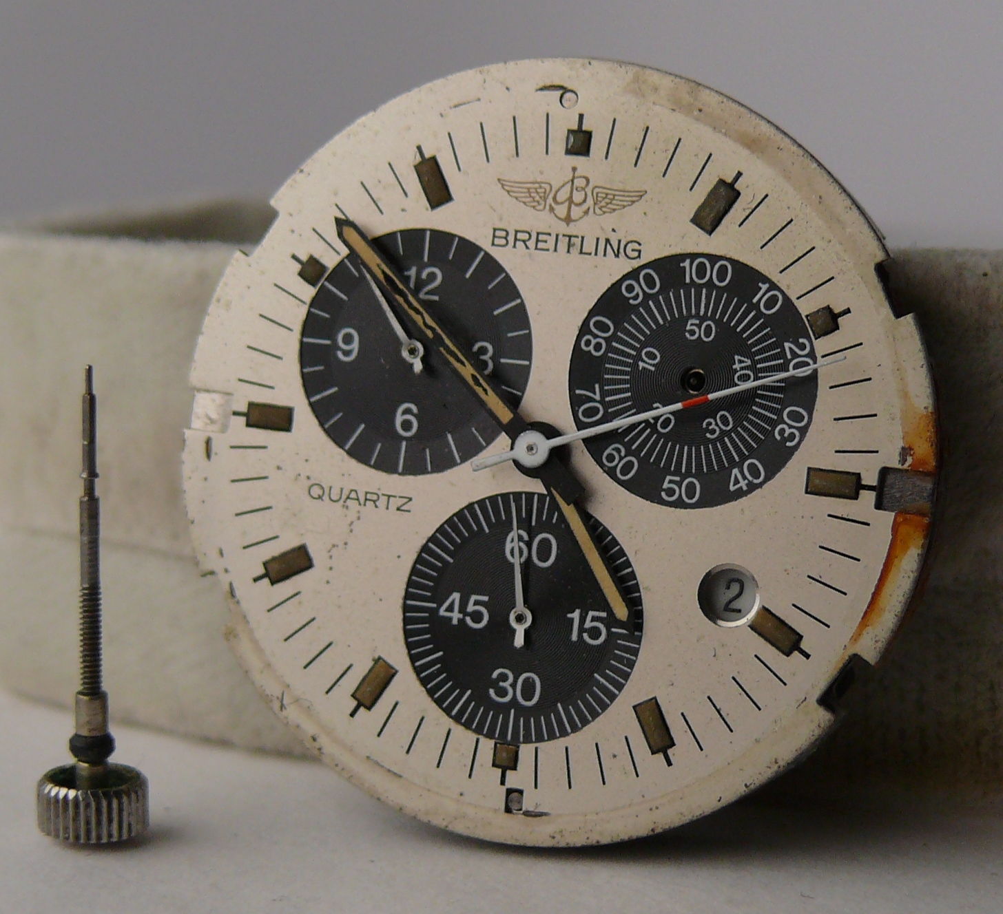 Vintage Breitling Navitimer 80975 Jupiter Pilots Wristwatch parts. This lot includes an untested - Image 4 of 4