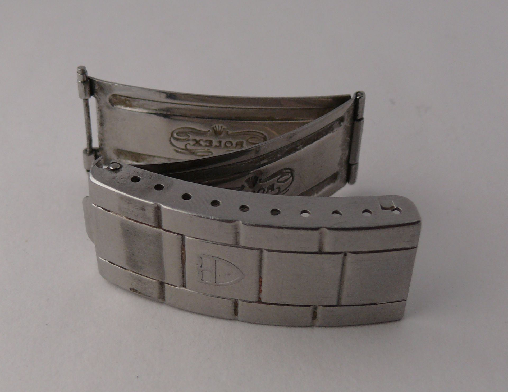 Vintage Rolex Tudor 20mm 9315 Flip Lock Bracelet Clasp Parts for ref’s, 94010 9411 etc. Clasp date - Image 8 of 8