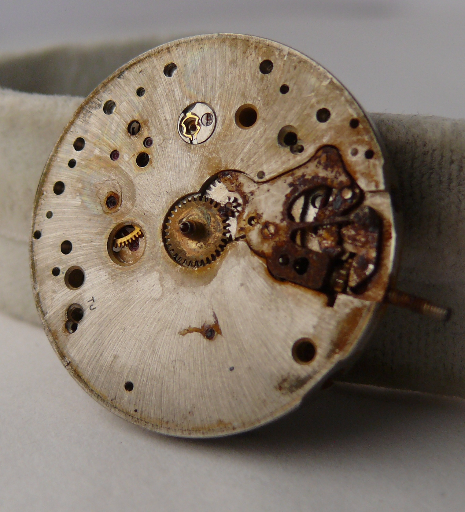 Vintage Breitling Chronograph Venus 175 Movement. Please note this movement has had severe water - Image 2 of 4