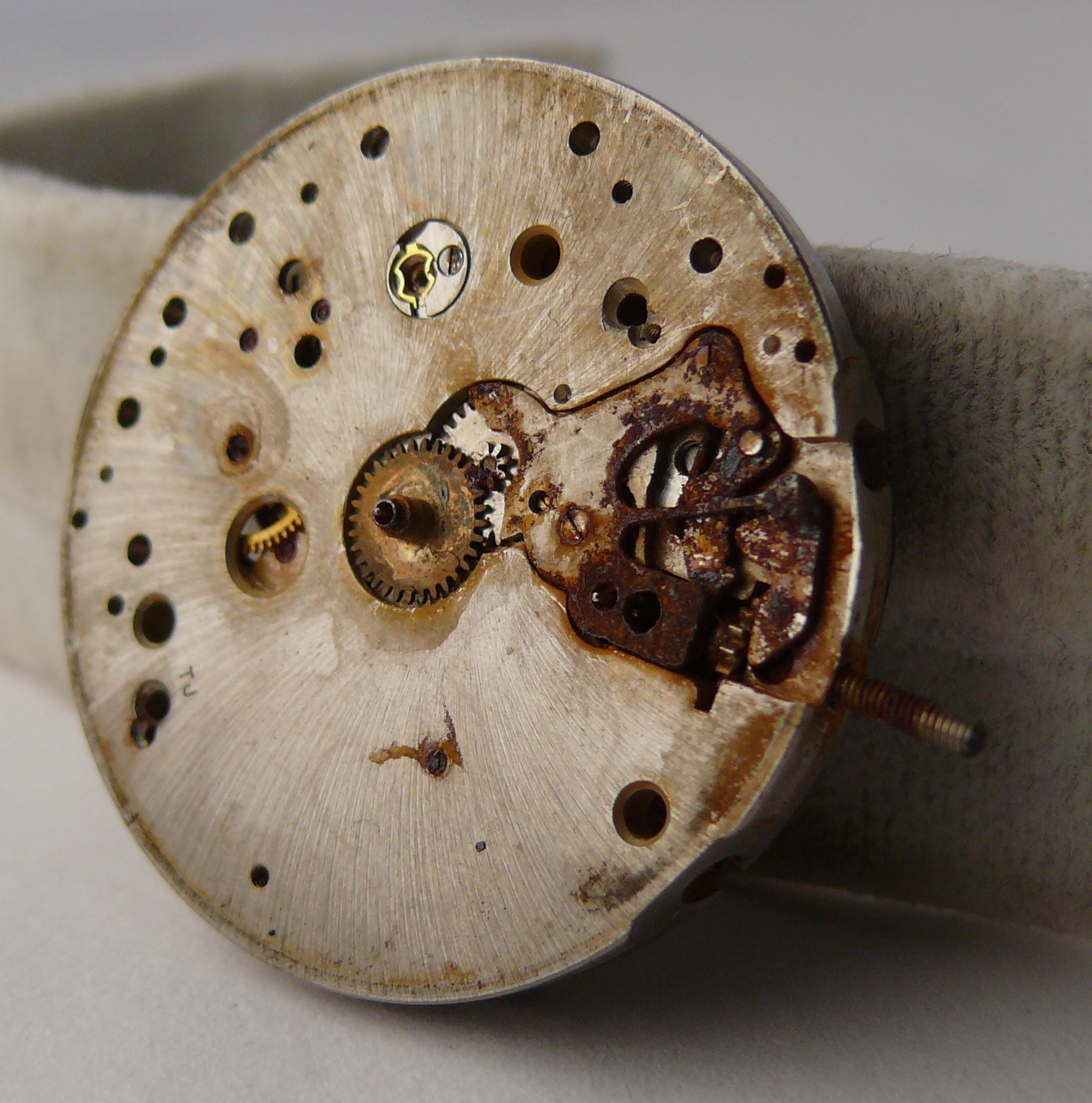 Vintage Breitling Chronograph Venus 175 Movement. Please note this movement has had severe water