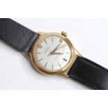 VINTAGE MUDU DOUBLEMATIC WRIST WATCH, circular cream dial with baton hour markers, date function