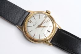 VINTAGE MUDU DOUBLEMATIC WRIST WATCH, circular cream dial with baton hour markers, date function