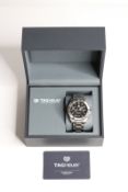 2020 TAG HEUER AQUARACER WITH BOX AND PAPERS REFERENCE WUVO454, black dial, twin sub dials, date