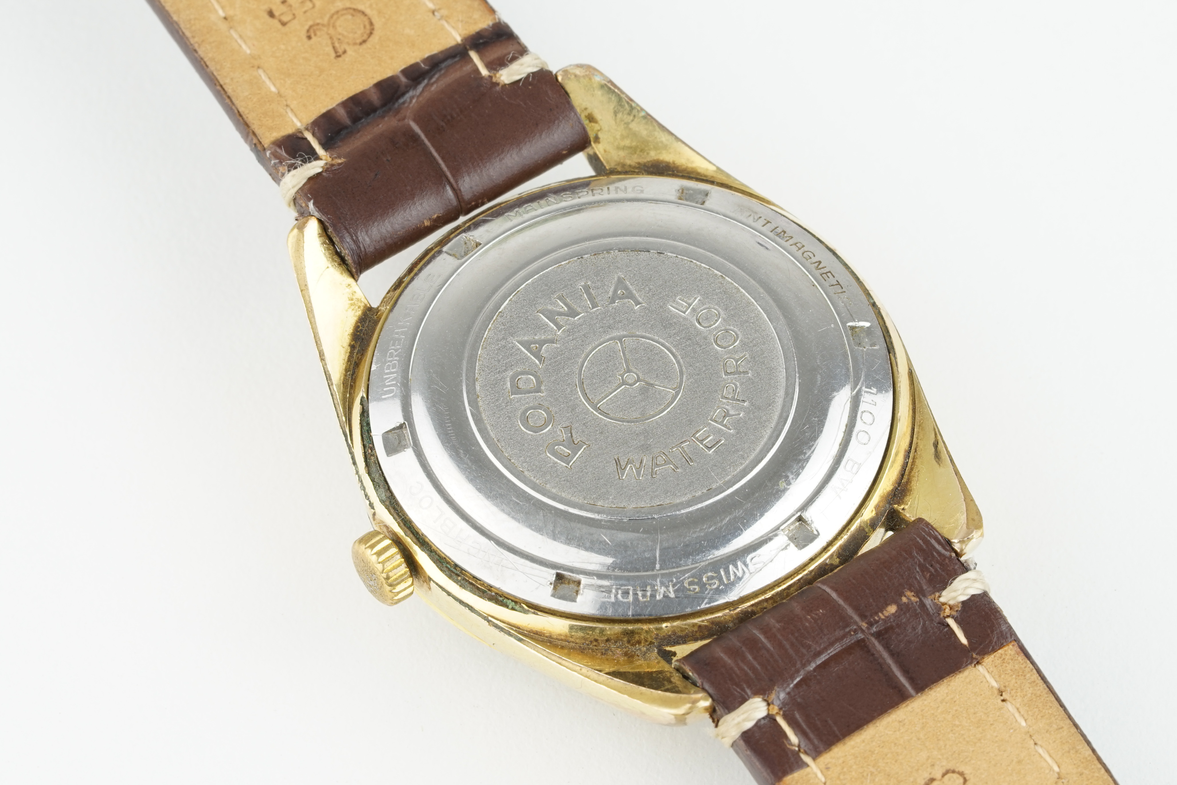 RODANIA AUTOMATIC DAY DATE WRISTWATCH, circular gold dial with hour markers and hands, day date - Image 2 of 2