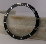 Vintage Rolex Submariner Bezel Insert Circa 1960s suitable for various models such as 5513 5512 1680