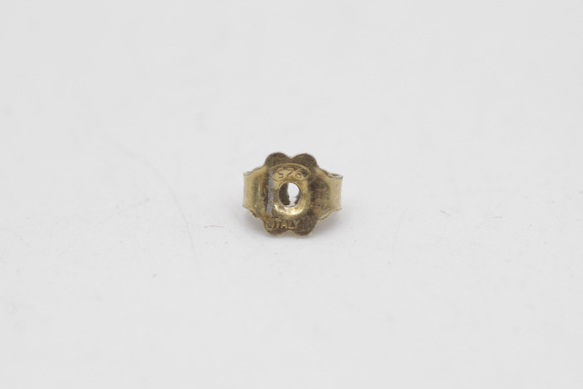 9ct gold vintage diamond channel half-hoop earrings (3.6g) - Image 5 of 6