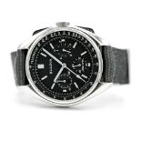 GENTLEMAN'S BULOVA LUNAR PILOT ALL POLISHED, 96A225, CIRCA. 2020 WITH BOX, circular black dial