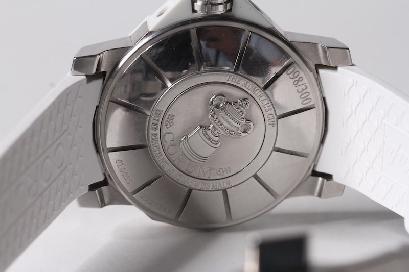 CORUM ADMIRALS CUP DIAMOND BEZEL AUTOMATIC BOX AND PAPERS 2019, circular white dial with applied - Image 3 of 5