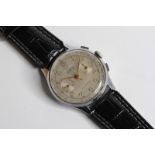 VINTAGE LE PHARE CHRONOGRAPH, circular cream patina dial with arabic numeral hour markers, two