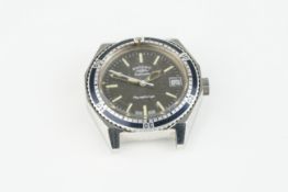 ROTARY AQUAPLUNGE AUTOMATIC DATE WRISTWATCH, circular grey dial with stick hour markers and hands,