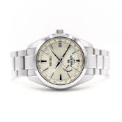 GENTLEMAN'S GRAND SEIKO SPRING DRIVE GMT, REF. SBGE005, NOVEMBER 2014 BOX & PAPERS, 40.5MM CASE,