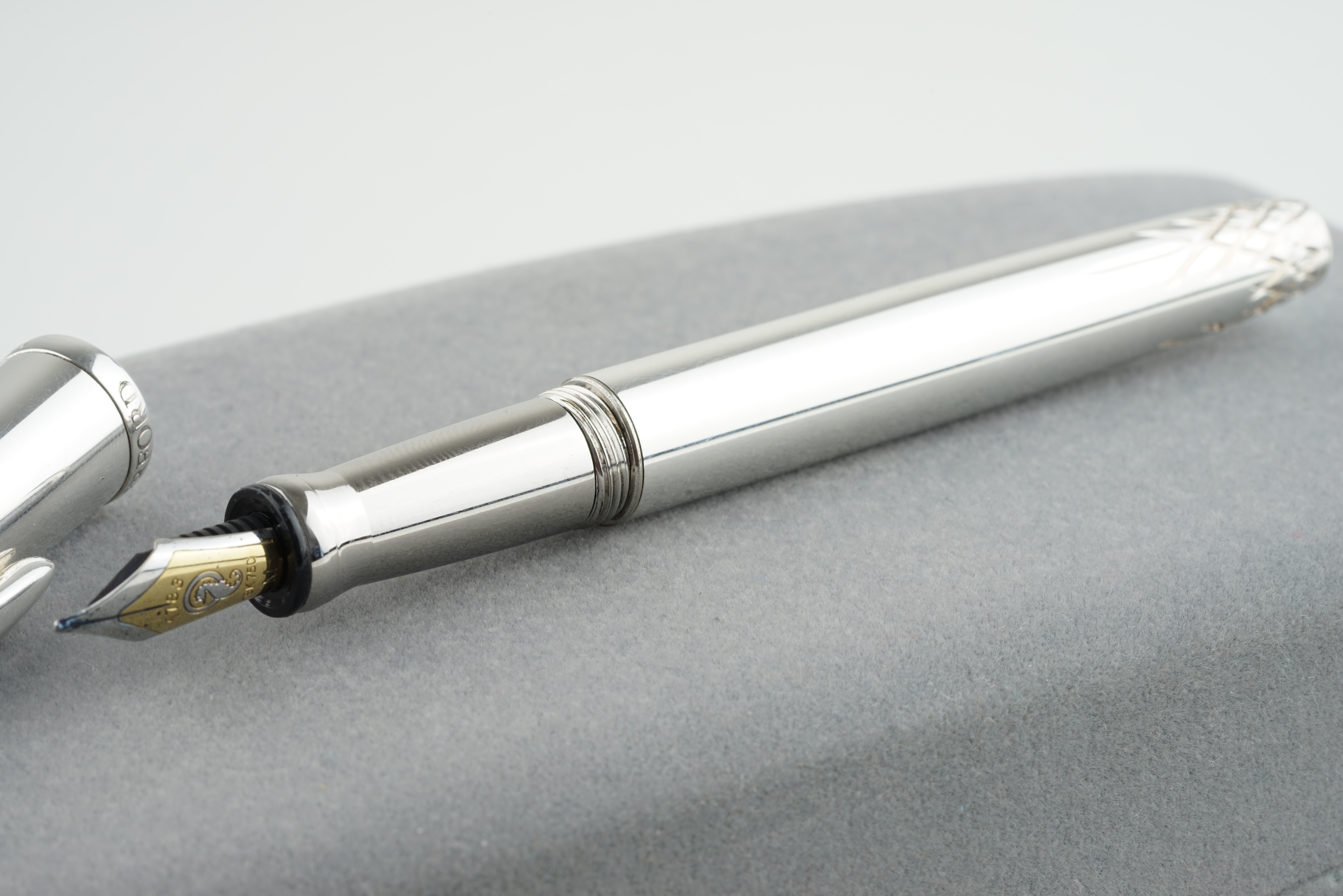 WATERFORD STAINLESS STEEL FOUNTAIN PEN WITH BOX - Image 2 of 2