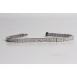 18ct Bracelet Princess Cut Diamond Centre with RB to the edges TDW 6.34cts