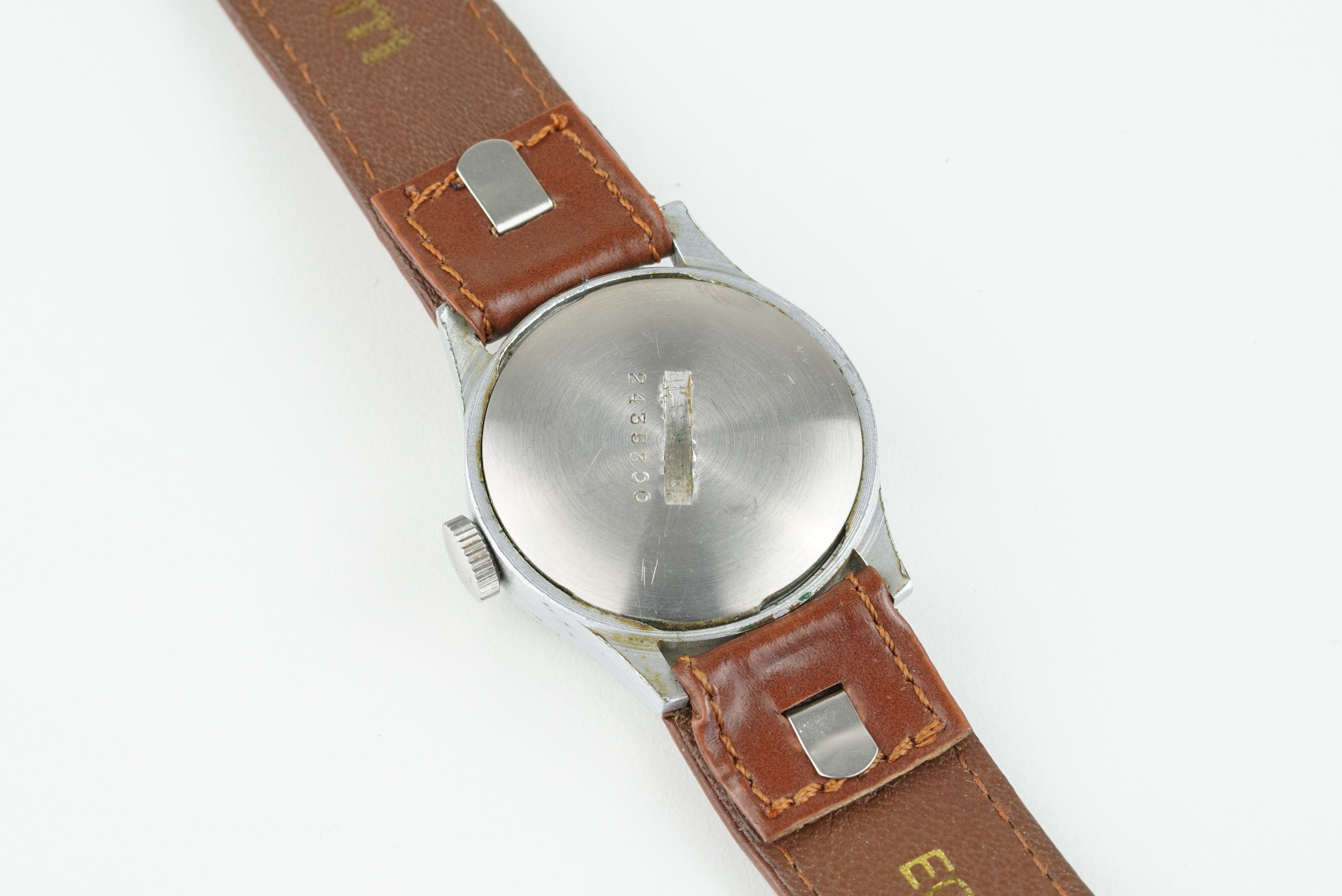 MOERIS VINTAGE WRISTWATCH, circular two tone dial with hour markers and hands, 29mm steel case - Image 2 of 2