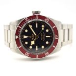 GENTLEMAN'S TUDOR BLACK BAY RED ETA REF. 79220R, FEBRUARY 2017 BOX AND PAPERS, 41MM CASE, circular