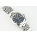 ROLEX OYSTER PERPETUAL DATE WRISTWATCH REF. 1500 CIRCA 1975, circular blue and brown patina dial
