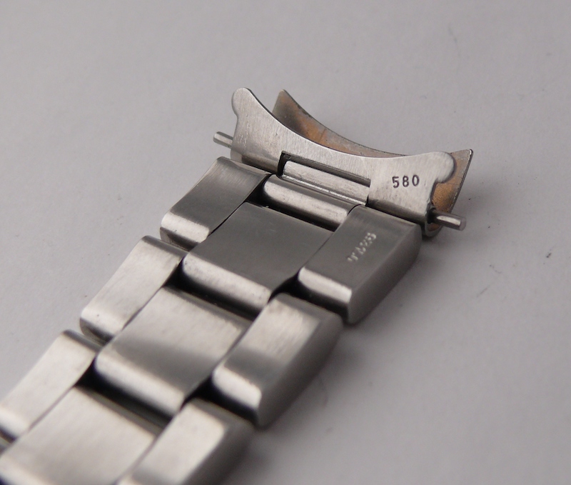 Vintage Rolex 93150 20mm Flip Lock Bracelet w 580 End pieces, band has 12 links, clasp and divers - Image 5 of 9