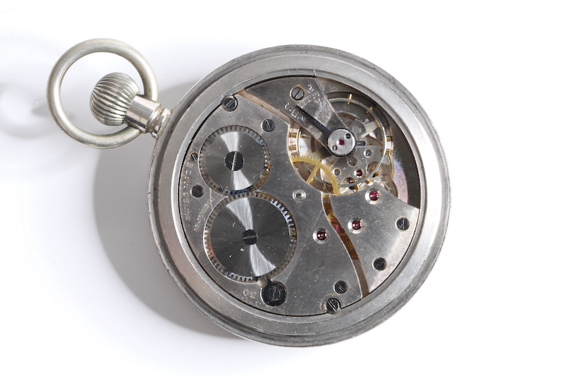 *TO BE SOLD WITHOUT RESERVE* VINTAGE REVUE THOMMEN G.S.T.P MILITARY POCKET WATCH, circular patina - Image 4 of 4