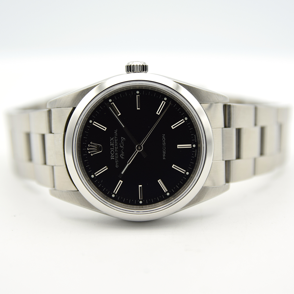 GENTLEMAN'S ROLEX OYSTER PERPETUAL AIRKING REF. 14000, NOVEMBER 1999 BOX AND PAPERS, 34MM CASE,