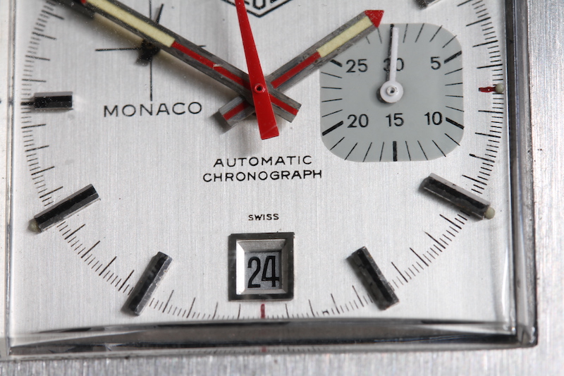 VINTAGE HEUER MONACO 1133 AUTOMATIC CHRONOGRAPH CIRCA 1970S, silvered service dial, red centre - Image 5 of 5