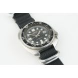 SEIKO DIVER VINTAGE WRISTWATCH REF. 6105-8110, circular black dial with block hour markers and