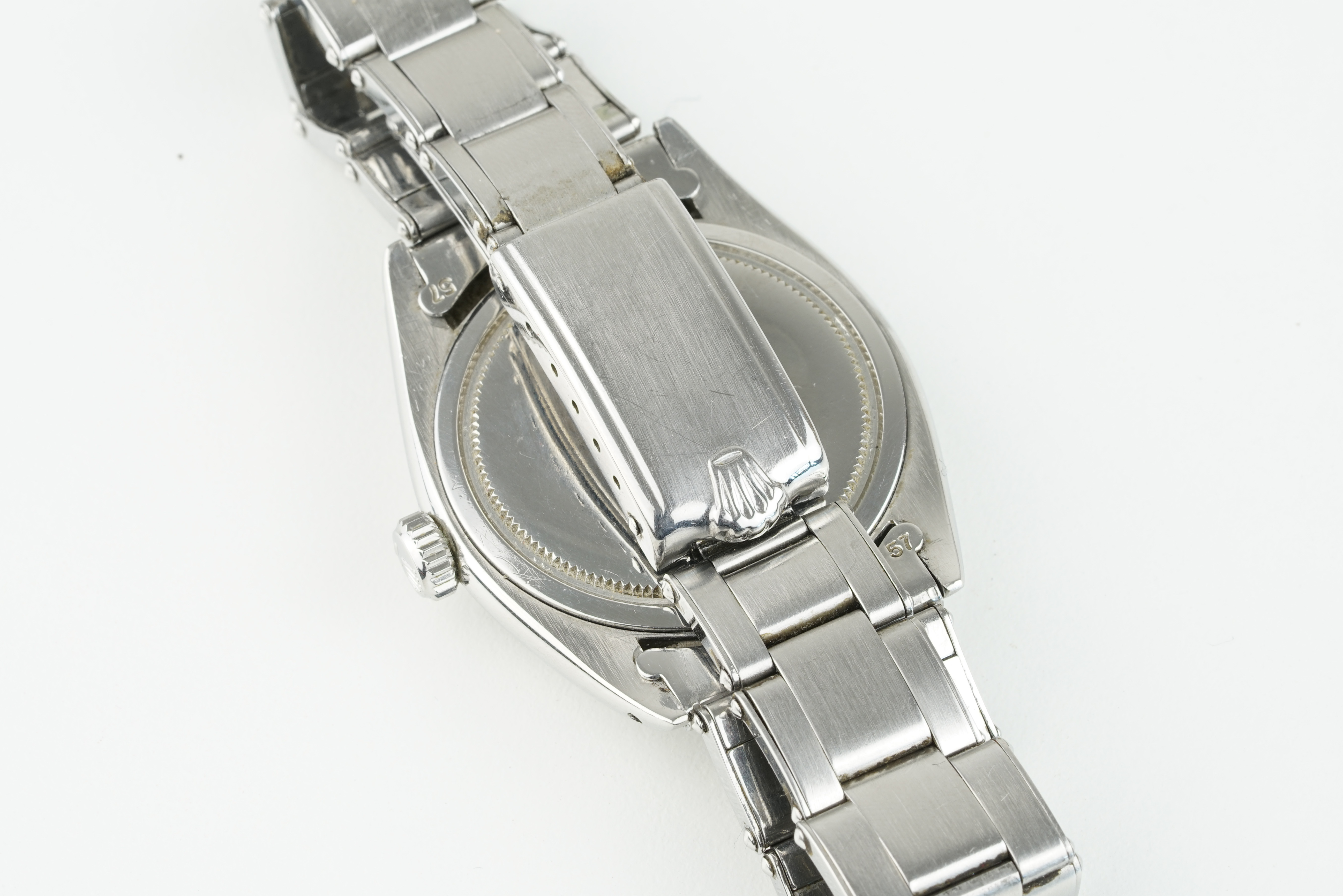 ROLEX OYSTER PRECISION WRISTWATCH REF. 6426 CIRCA 1959, circular white dial with hour markers and - Image 2 of 2