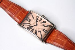 GENTLEMAN'S 18CT ROGER DUBUIS HORLOGER GENEVOIS LIMITED EDITION, tonneau shape bronze dial with