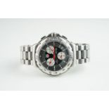 GENTLEMENS TAG HEUER INDY 500 CHRONOGRAPH WRISTWATCH, circular triple register black dial with
