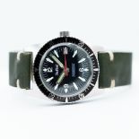 GENTLEMAN'S VINTAGE SHEFFIELD SKIN DIVER, ETA 2408, CIRCA. 1970S, 36MM CASE, circular black dial